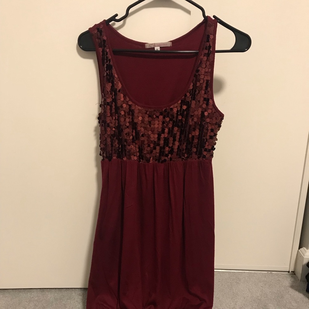 Burgundy Party Dress